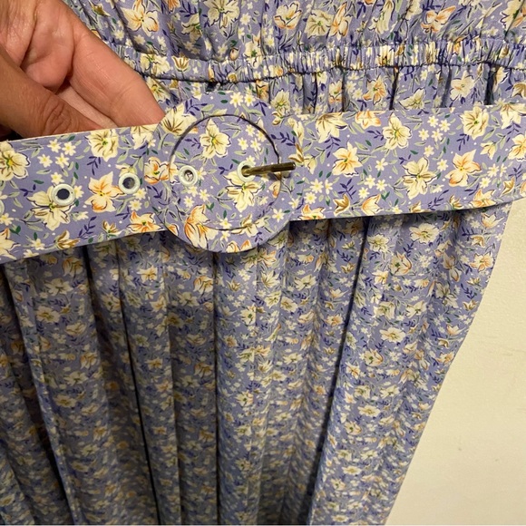 Vintage Leslie Fay Women’s Maxi Dress 12 Floral Boho Cottage Milk Maid Peasant - Picture 5 of 10